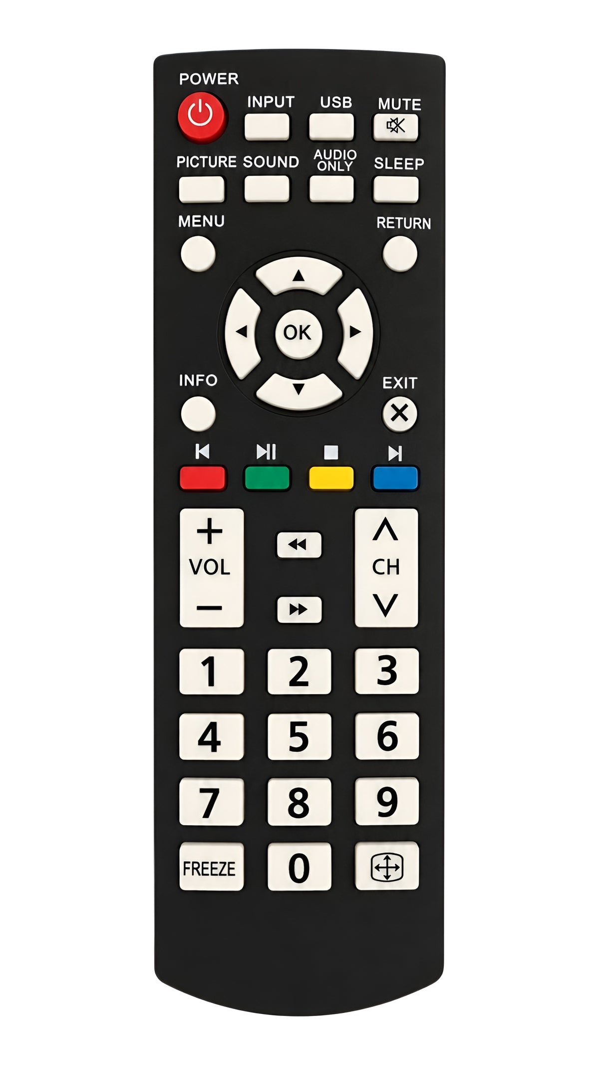 Upix Compatible Sanyo LCD/LED TV Remote No. UNI401