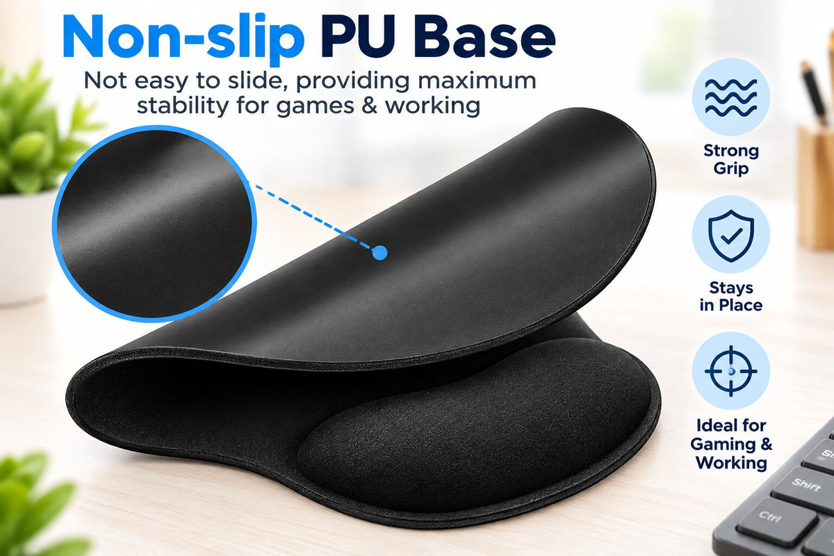 Upix Mouse Pad, Ergonomic Mouse Pad with Comfortable Gel Wrist Support and Lycra Cloth