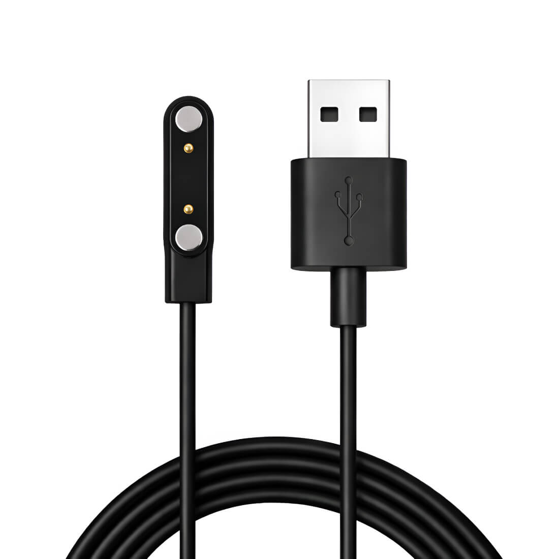 Upix Smartwatch Charging Cable 2 Pin (10mm Gap) | 5V USB Fast Charger Cable Only for Boat, Fire-Boltt Smartwatch (Not for All Models)