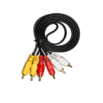 Upix 3RCA Male to 3RCA Male Audio Video Cable - 1.3 Meters
