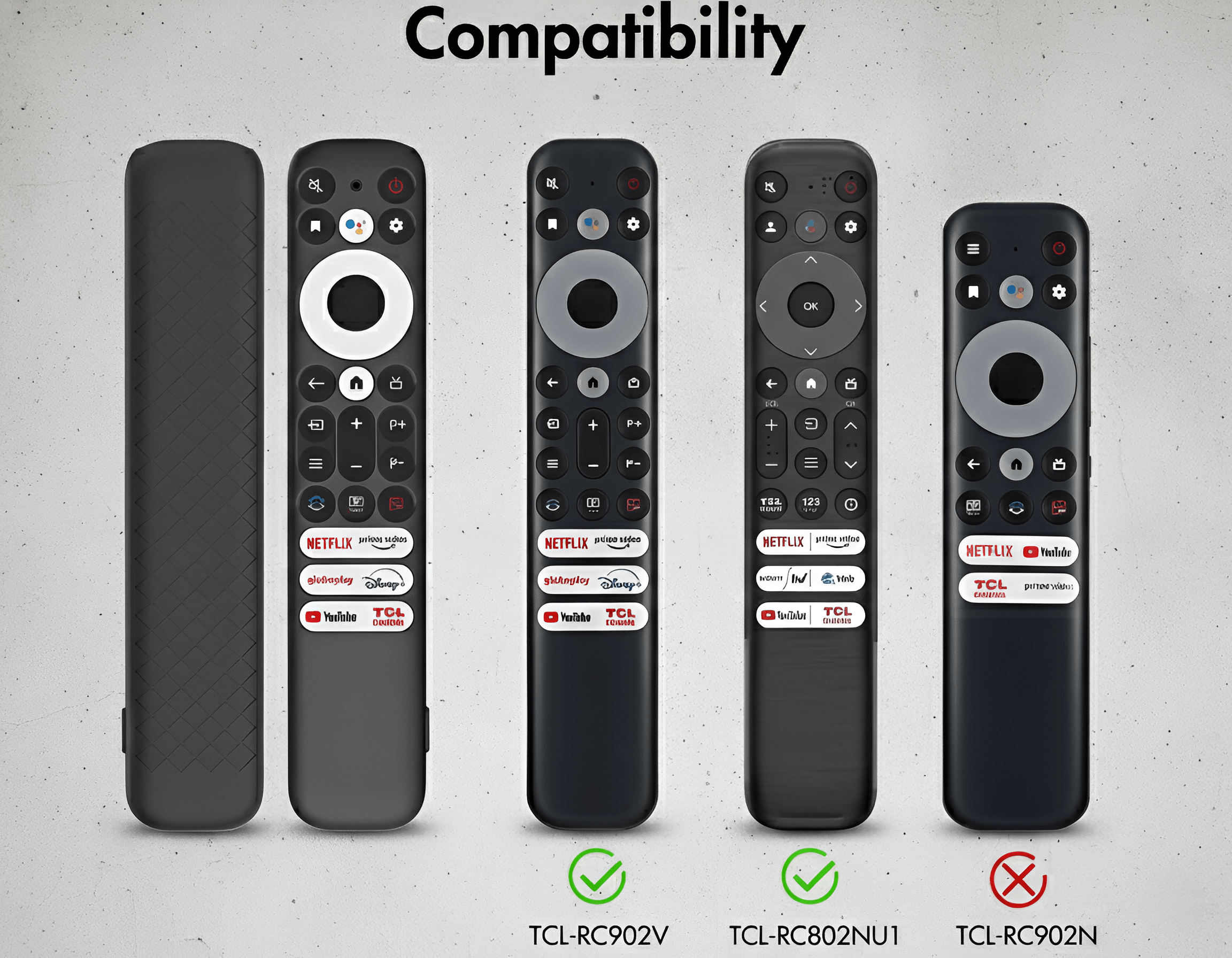 Upix Silicone TV Remote Cover Case Only for TCL Big Smart TV LCD/LED Remote