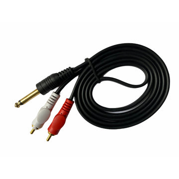 Upix 6.35mm Jack to 2RCA Audio Cable (Male to Male) - 1.3 Meters