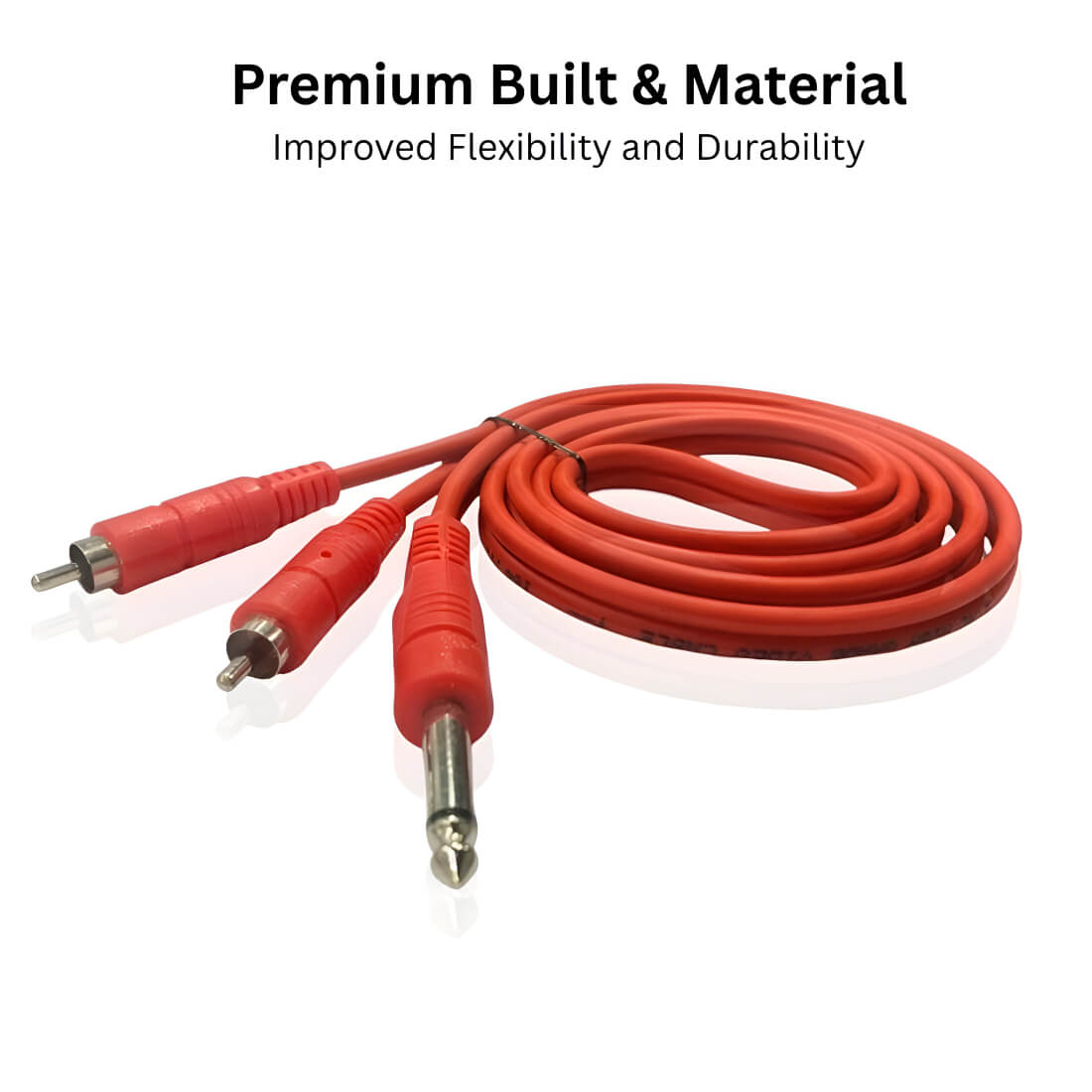 Upix Male to Male 6.35mm Amplifier to RCA Audio Cable 1.3 Meters