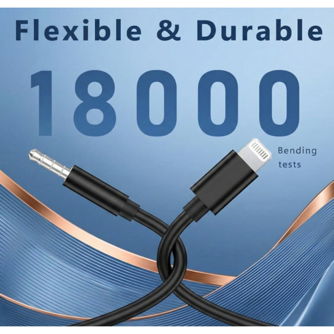 Upix Lightning to 3.5mm AUX Cable for iPhone | 1 Metre | Compatible with iphone 14/13/12/11/X/8/7/6 & iPad