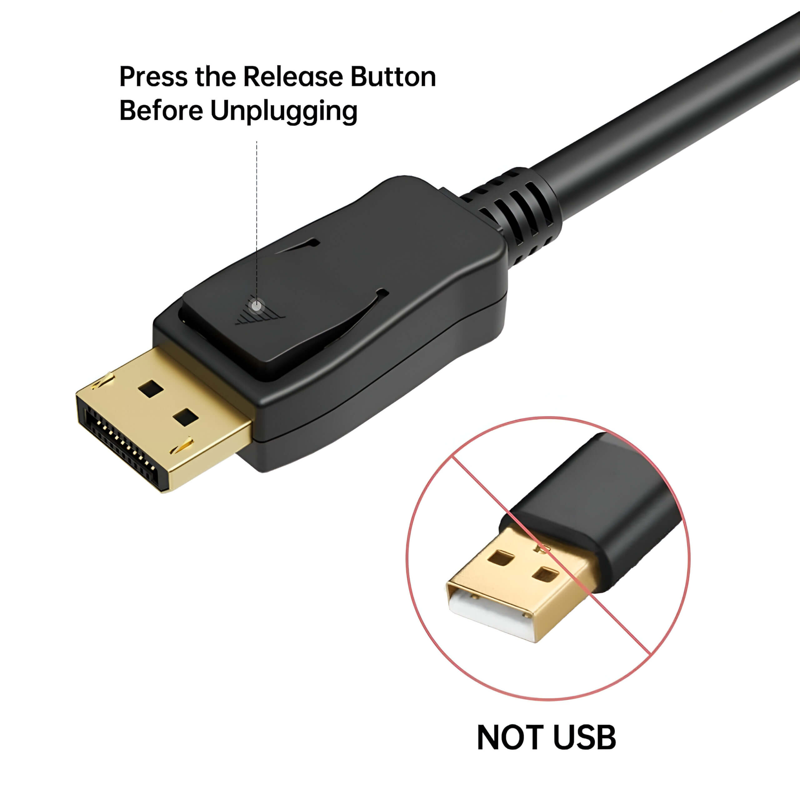 Upix 4K Display Port to HDMI Cable for Projector, Laptop, TV, Monitor, MacBook ? (1.5 Metres)