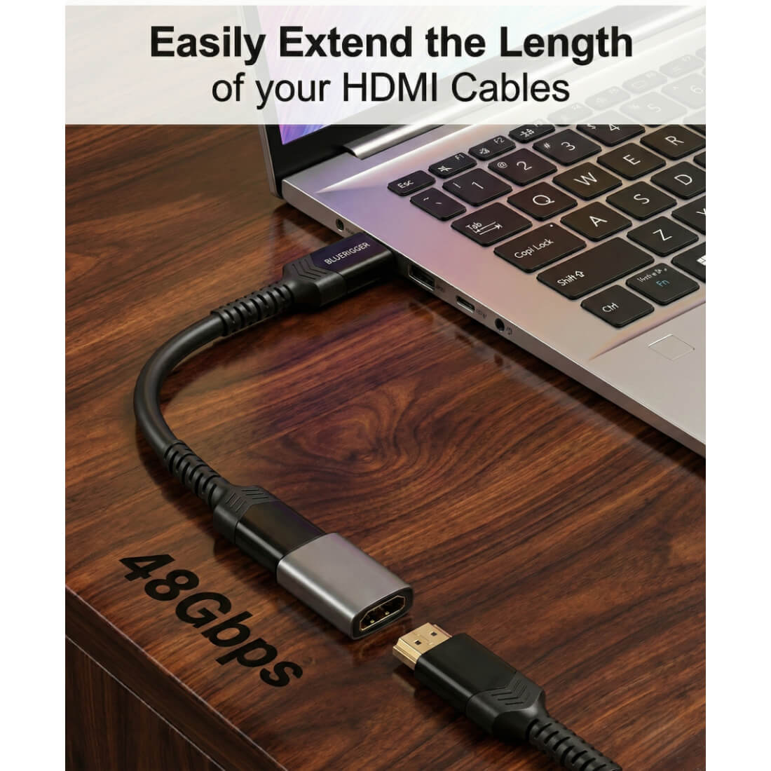 Upix HDMI 2.1 Female-Female Adapter | 8K@60Hz 4K@144Hz, 48Gbps | Compatible for  TV, Monitor, Laptop, Projector, Gaming Console
