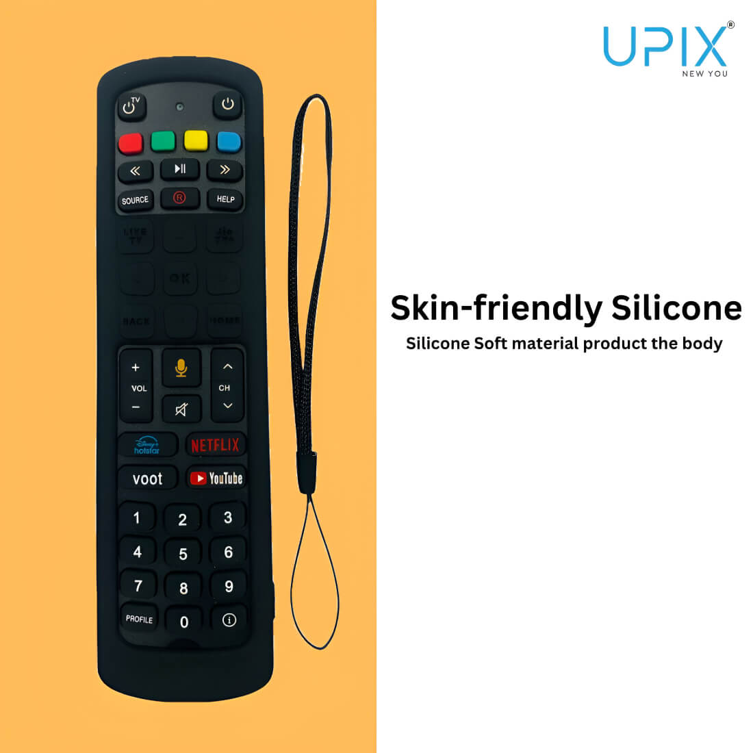 Upix Silicone TV Remote Cover Case Only for Jio Fiber Set Top Box Remote