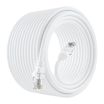 Upix Ethernet Patch Cord CAT6, RJ45 LAN Cable - 20 Meters (65.6 Feet) - White