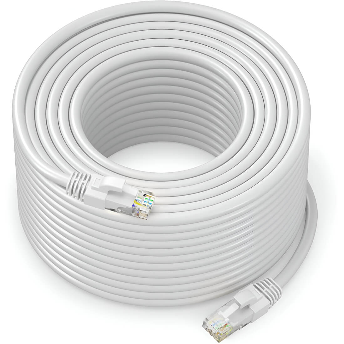 Upix Ethernet Patch Cord CAT6, RJ45 LAN Cable - 20 Meters (65.6 Feet) - White