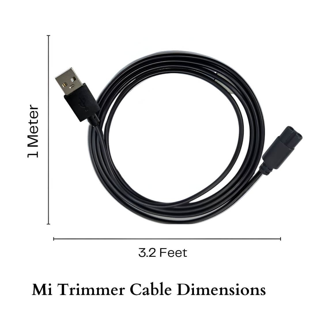 Upix USB Mi Trimmer Charging Cable 1 Meter, Compatible for Mi Trimmer (Works with 5V USB Adapter)