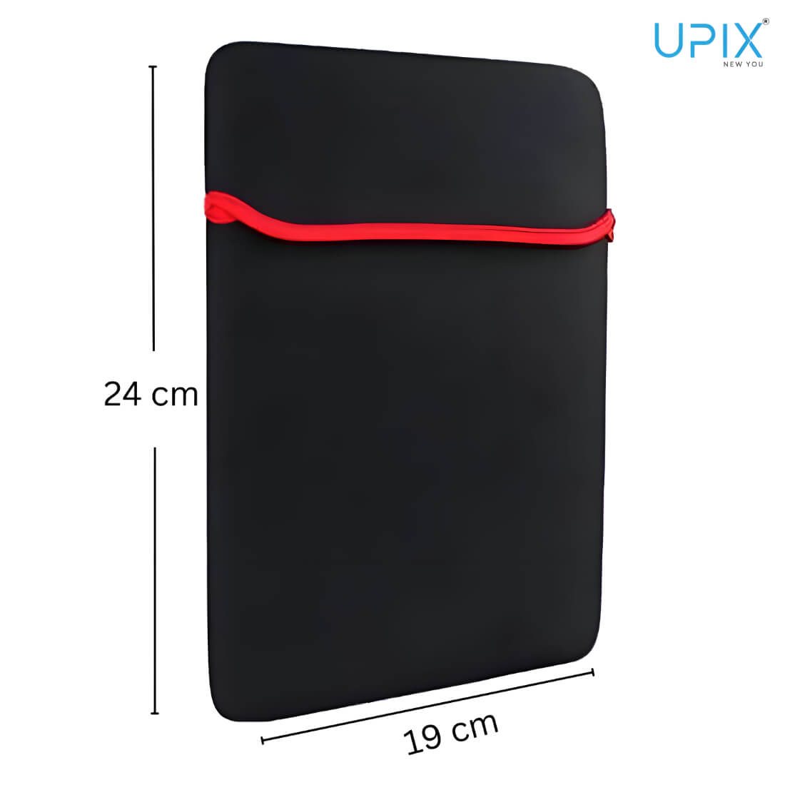 Upix Laptop Sleeve | Laptop Sleeve 10.5 inch, (Black + Red) for Men & Women  Laptop Bag