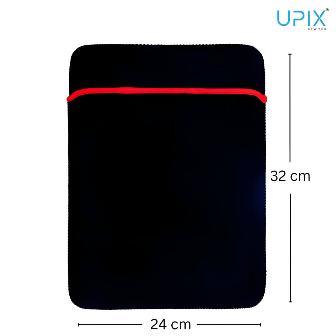 Upix Laptop Sleeve | Laptop Sleeve 13.3 inch, (Black + Red) for Men & Women  Laptop Bag