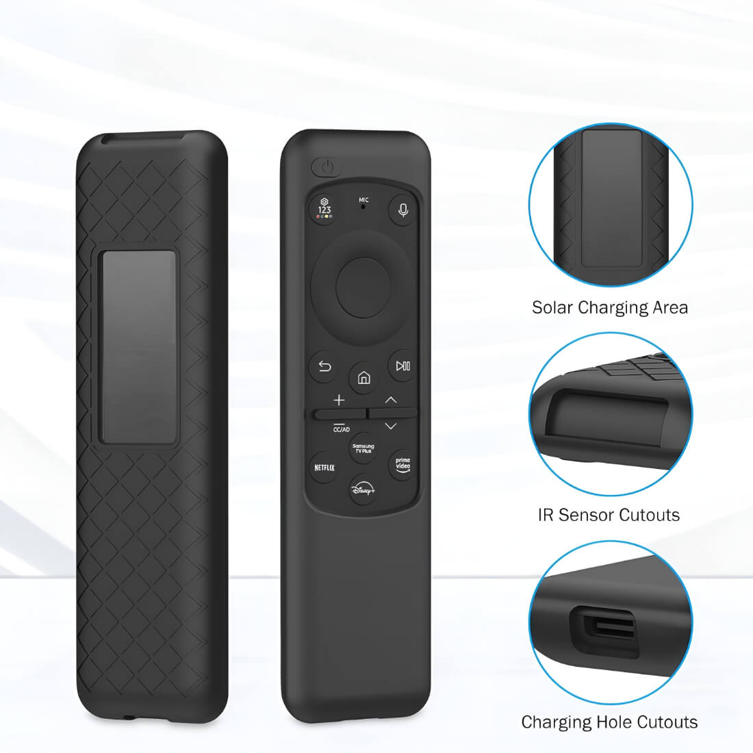 Upix Silicone Protective Cover for Samsung BN59-01432G Smart TV Remote (Solar Cell Model)