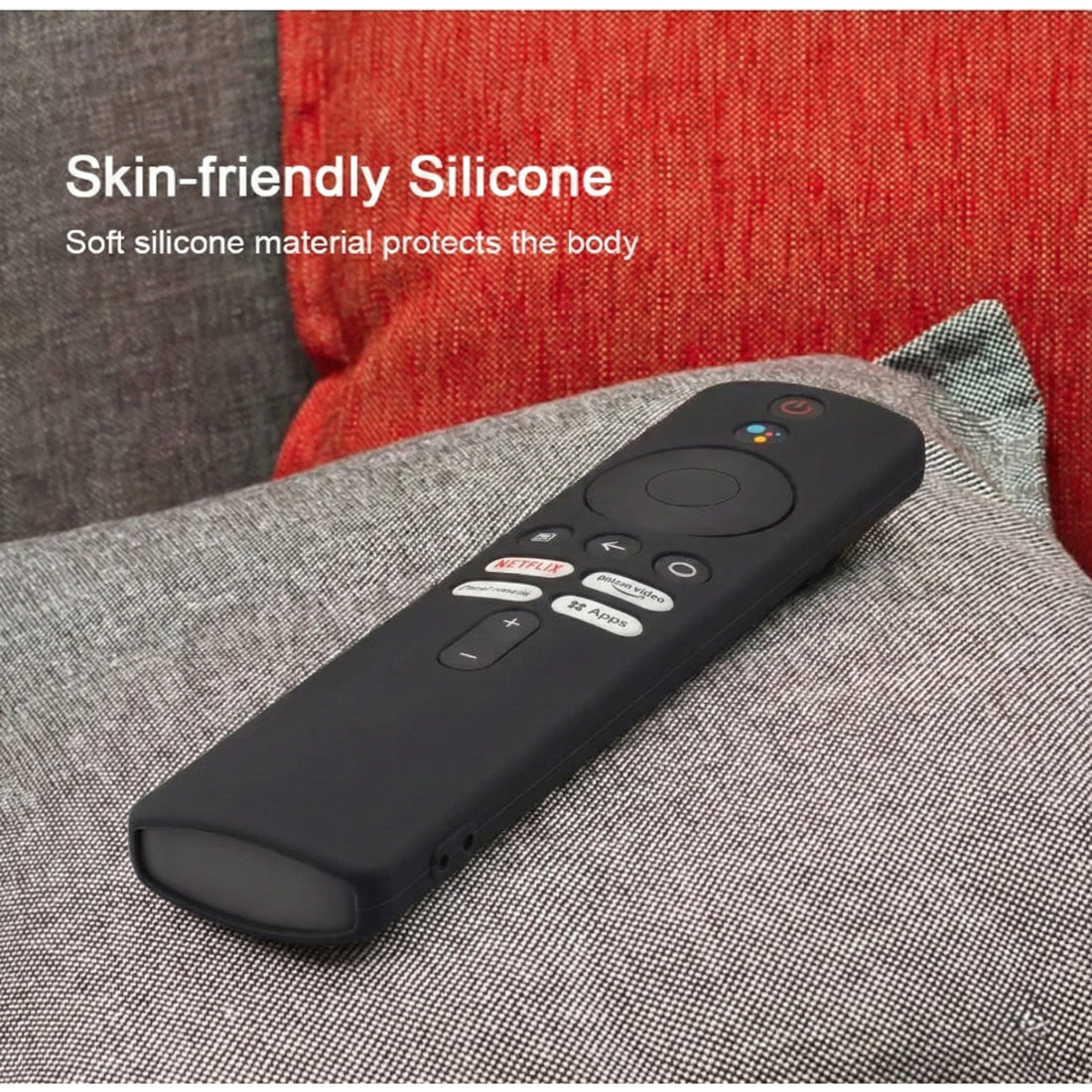 Upix Silicone Protective Cover for Mi Smart TV Remote – Soft Silicone Case Only (Black) – Please Check Images Before Ordering