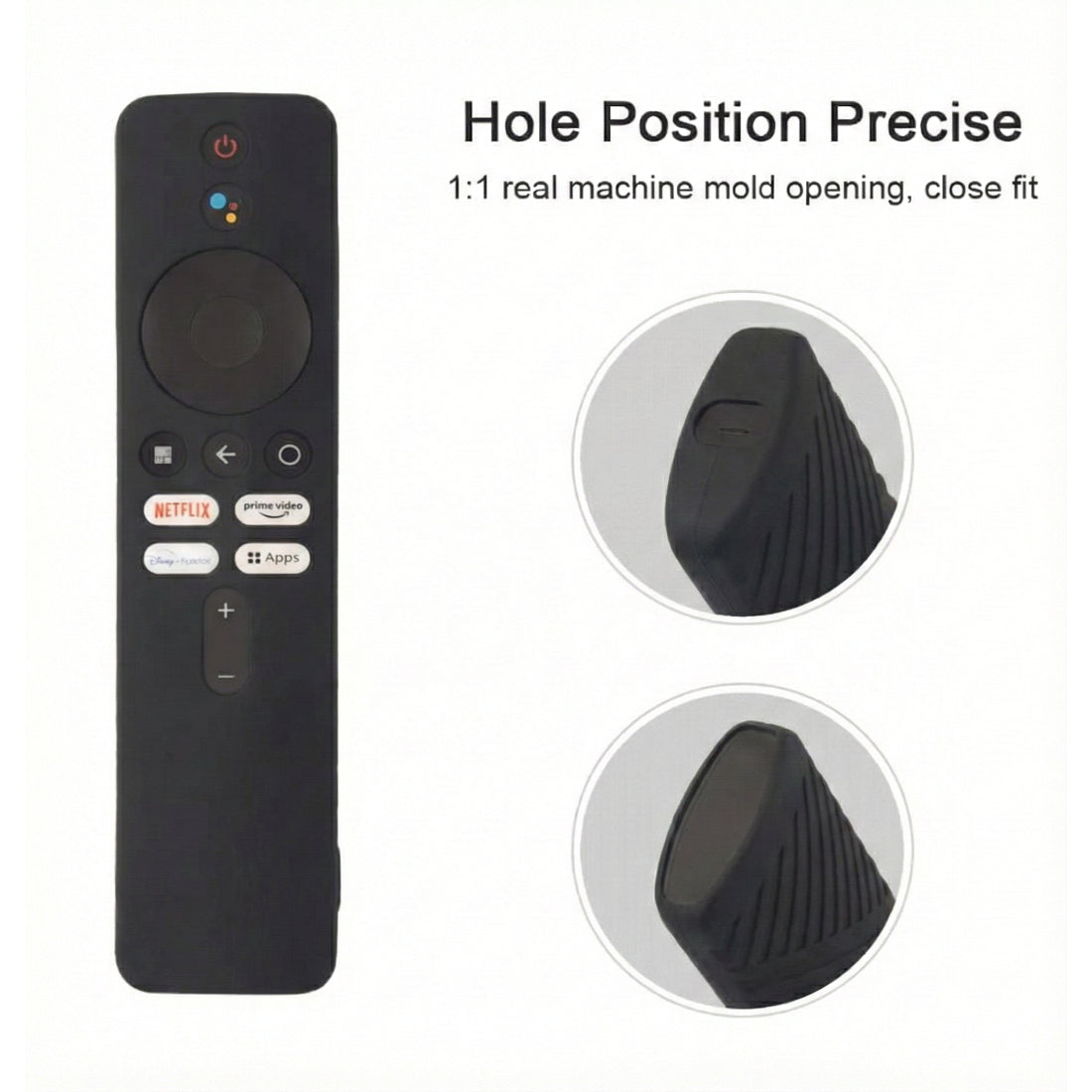 Upix Silicone Protective Cover for Mi Smart TV Remote – Soft Silicone Case Only (Black) – Please Check Images Before Ordering