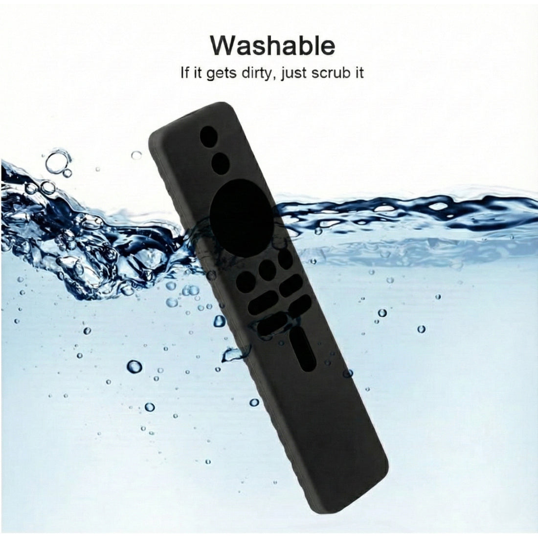 Upix Silicone Protective Cover for Mi Smart TV Remote – Soft Silicone Case Only (Black) – Please Check Images Before Ordering