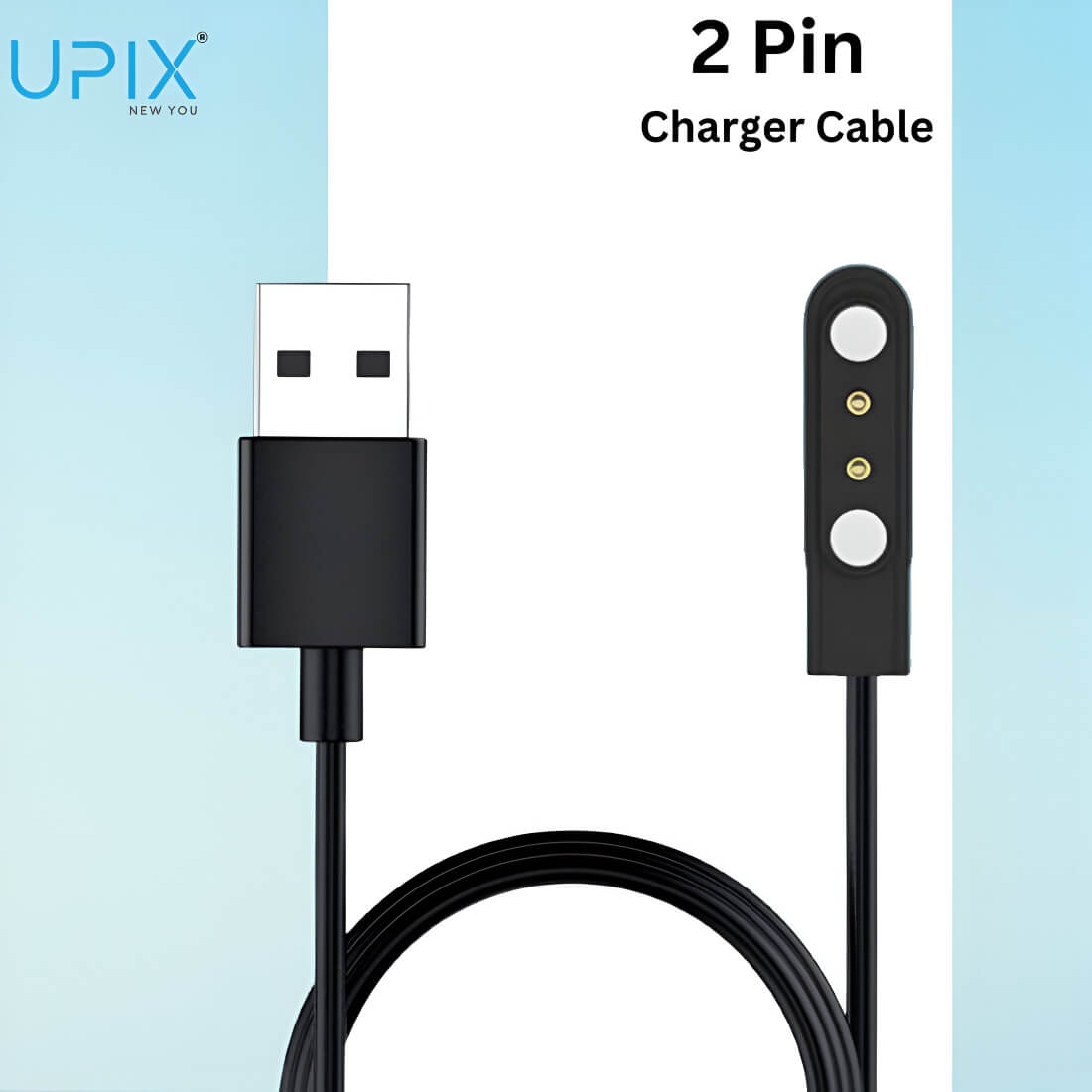 Upix Smartwatch USB All Type Charging Cable (Please match Cable Port before Ordering) (Works with 5V USB Adapter)