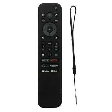 Upix Silicone Protective Cover for Sony Smart TV Remote – Soft Silicone Case Only (Black)