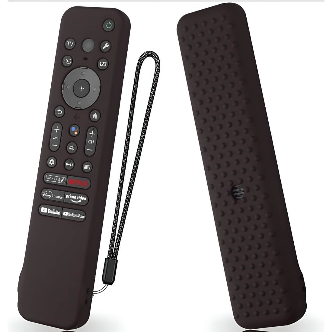Upix Silicone Protective Cover for Sony Smart TV Remote – Soft Silicone Case Only (Black)