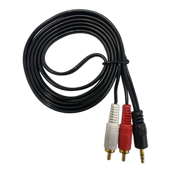 Upix 3.5mm Stereo Audio Male to 2RCA Male (EP to 2RCA) 1.3 Meters
