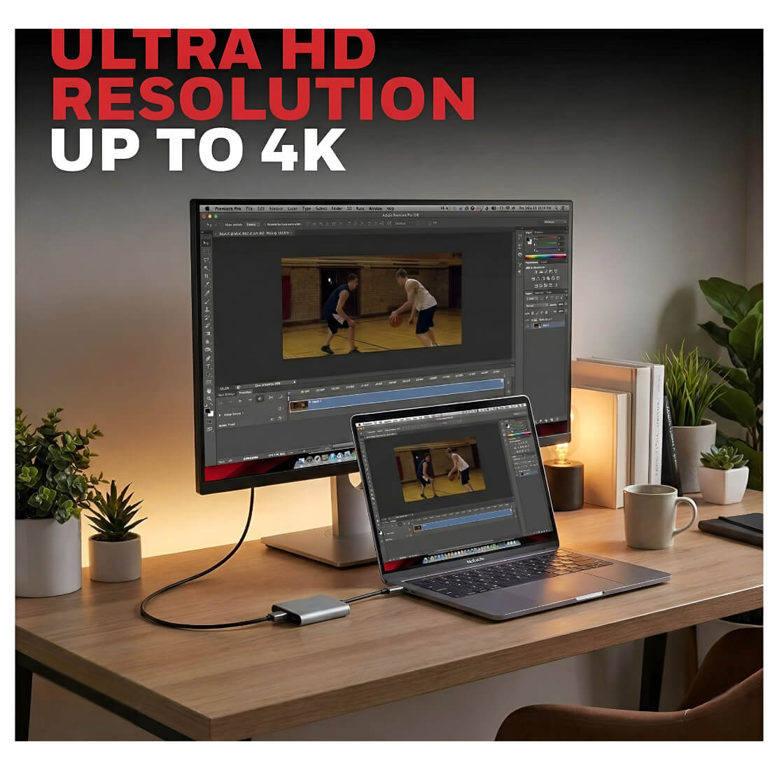 Upix USB-C to HDMI 3-in-1 Adapter | 4K@30Hz | 100W PD | Compatible with MacBook, iPad Pro, Laptop & Type-C Devices