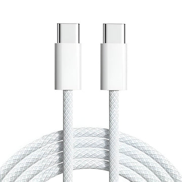 Upix Type C to Type C Super Fast Mobile Data Charging Nylon Braided Cable, 1 Metres