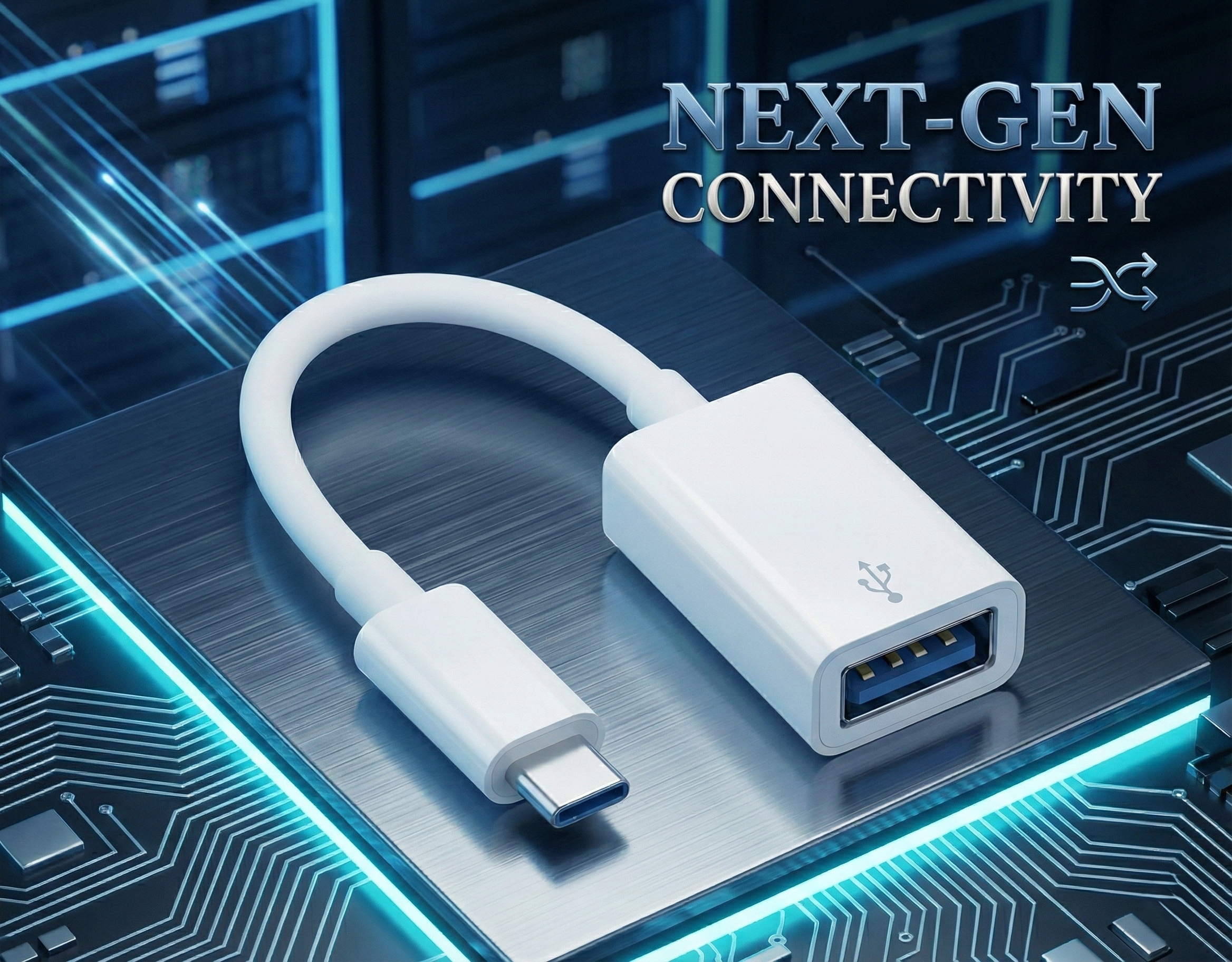 Upix USB Type C to USB 3.0 Female OTG Adapter for Camera, Pendrive & Laptops