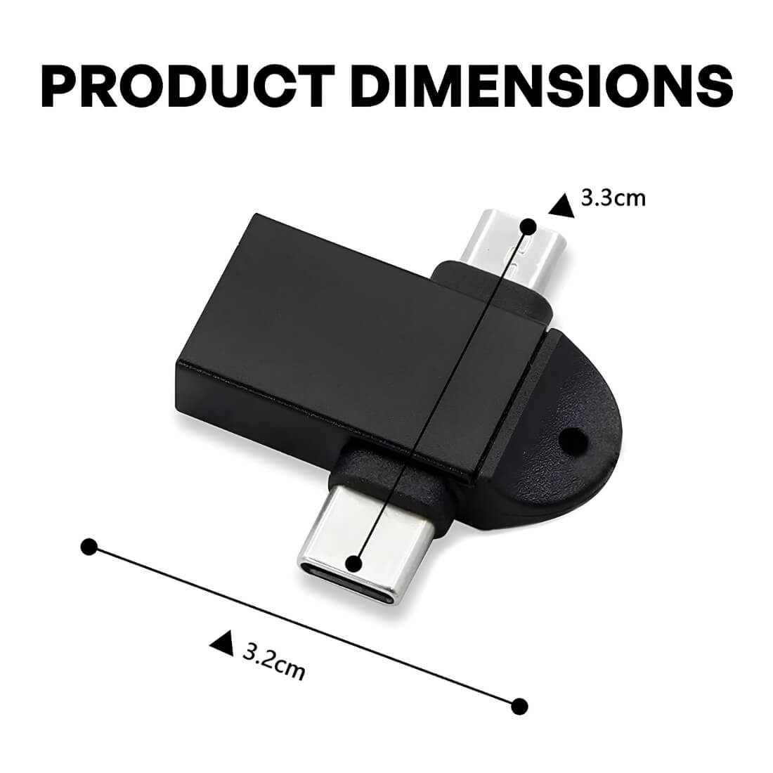 Upix 2 in1 OTG Adapter USB 3.0 to Type-C with Micro-USB Port Converter