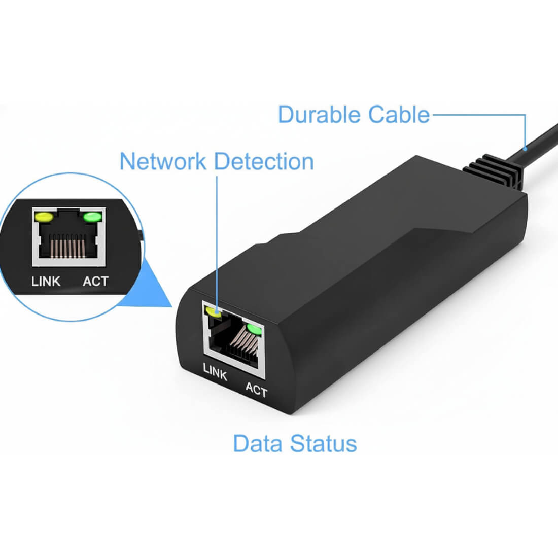 Upix USB 3.0 to LAN Gigabit Ethernet Adapter | Compatible for Laptop, PC, Mac & Desktop