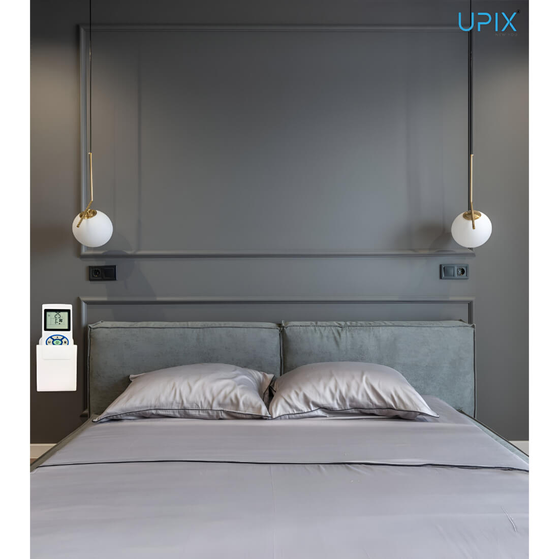 Upix Wall Shelf Remote Stand, Compatible with TV & AC Remotes