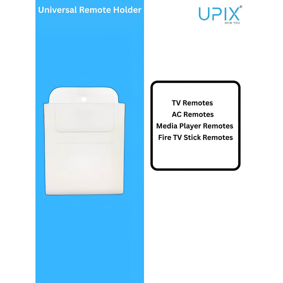 Upix Wall Shelf Remote Stand, Compatible with TV & AC Remotes