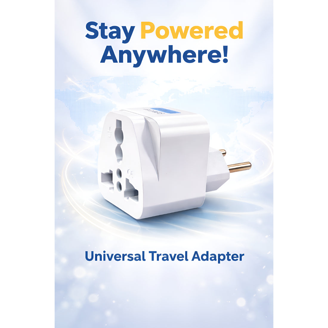Upix World to India Two Prong Travel Adapter Plug - USA, UK, China, Canada, Australia Adapter Upix Inc.
