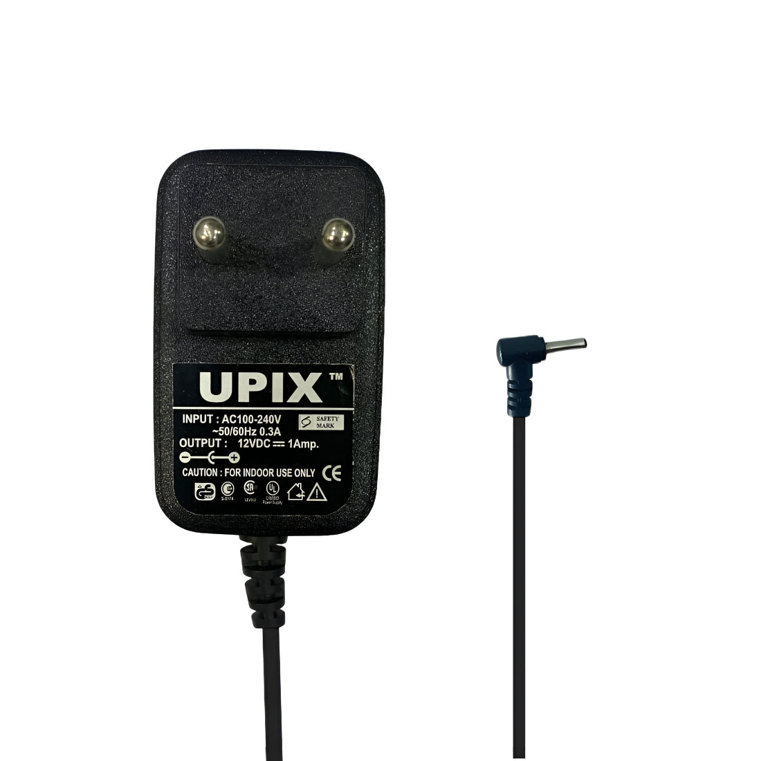 Upix 12V 1A DC Supply Power Adapter (with Slim Pin)