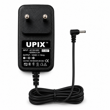 Upix 12V 1A DC Supply Power Adapter (with Slim Pin)