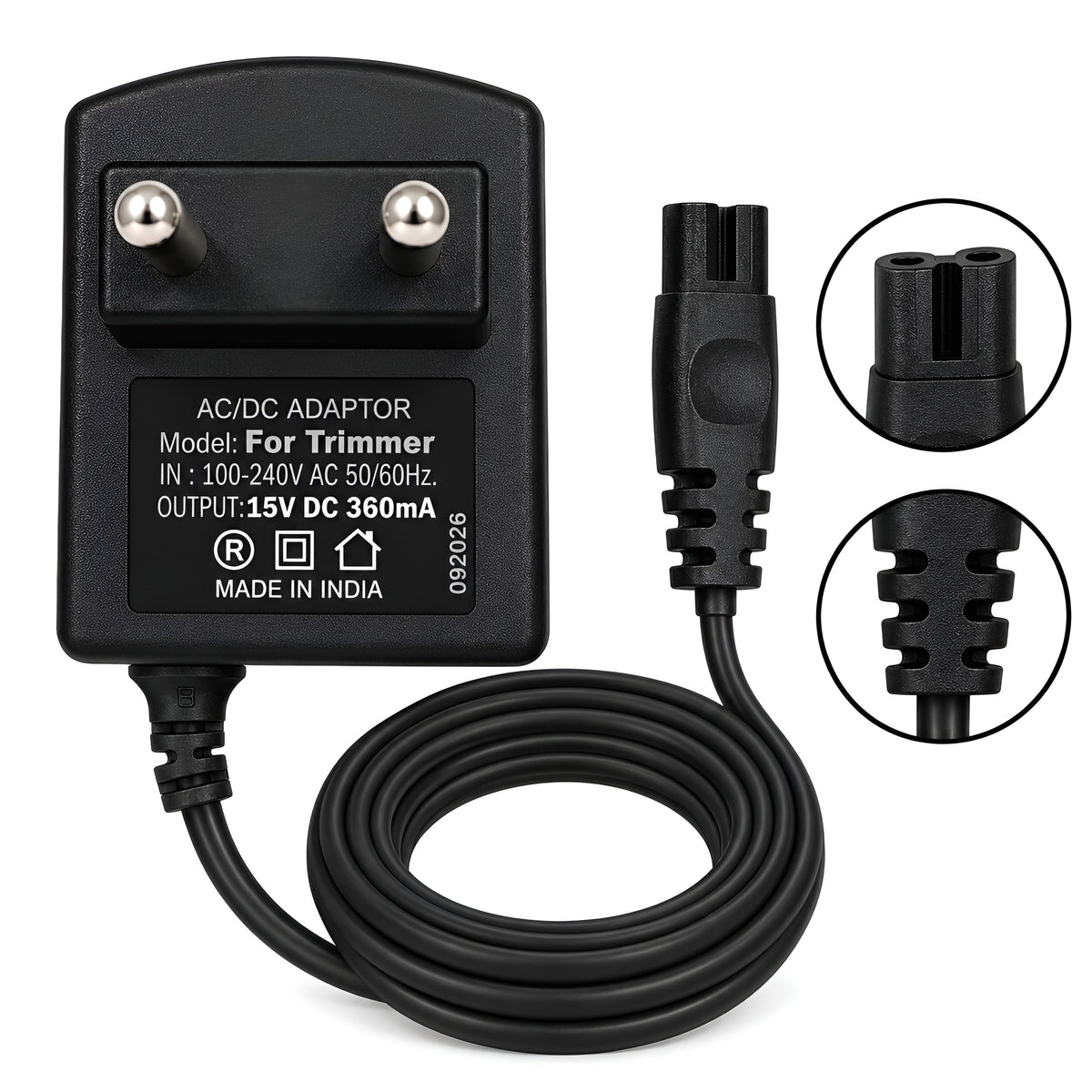 Upix 15V 360mA DC Power Adapter (with Trimmer Pin)