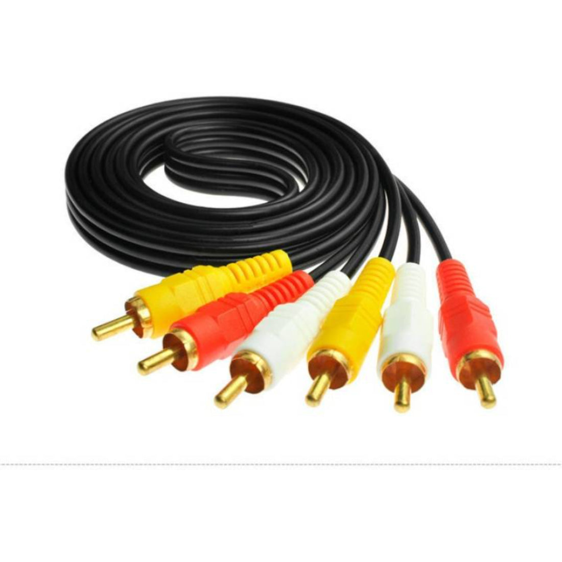 Upix 3RCA Male to 3RCA Male Audio Video Cable - 1.3 Meters