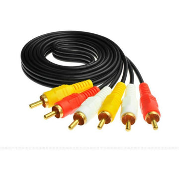 Upix 3RCA Male to 3RCA Male Audio Video Cable - 1.3 Meters