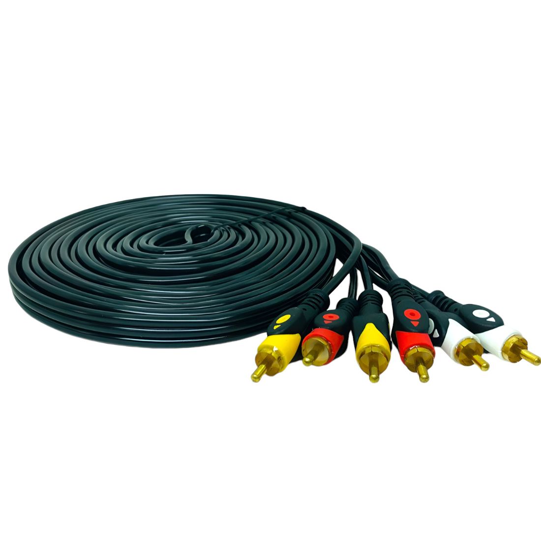 Upix 3RCA Male to 3RCA Male Audio Video Cable 4.5 Meters - Compatible TV, LCD, LED, DTH
