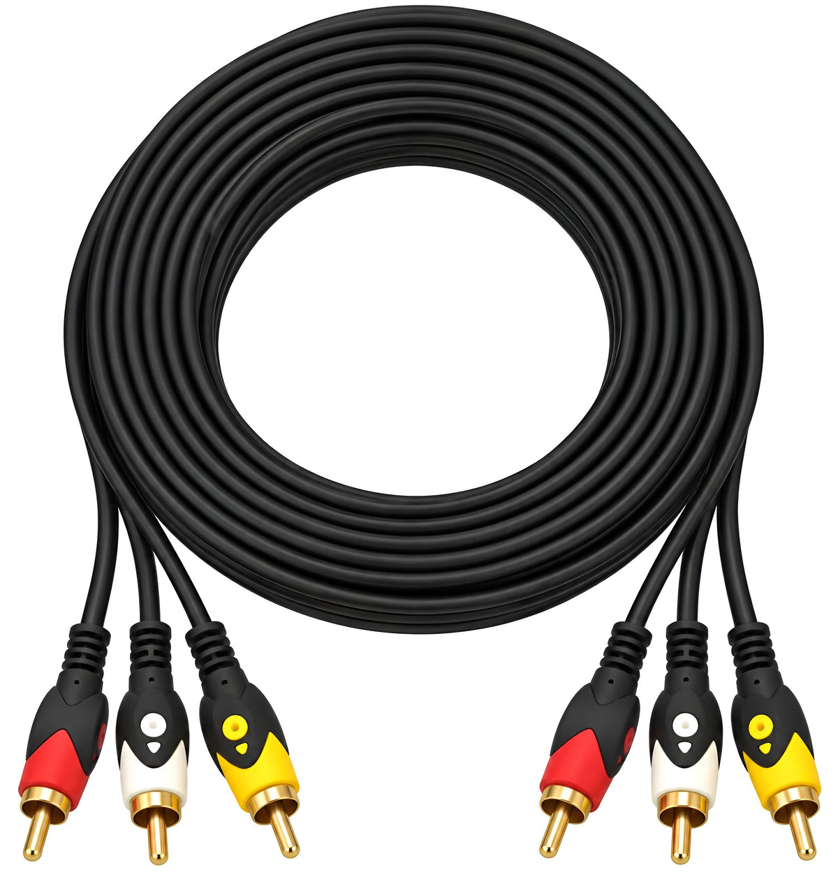 Upix 3RCA Male to 3RCA Male Audio Video Cable 4.5 Meters - Compatible TV, LCD, LED, DTH