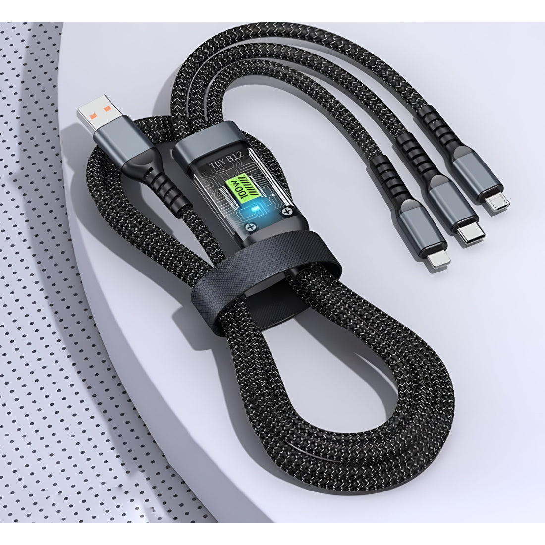 Upix 3 in 1 Charging Cable 120W/6A Fast Charging USB 3.0 Cable