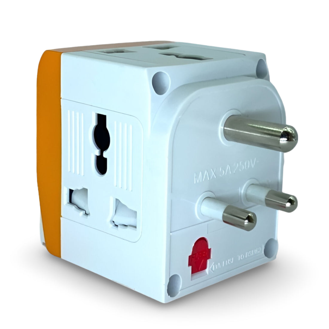 Upix 3 Pin Multi Plug Socket – (Type D) Universal Travel Adapter