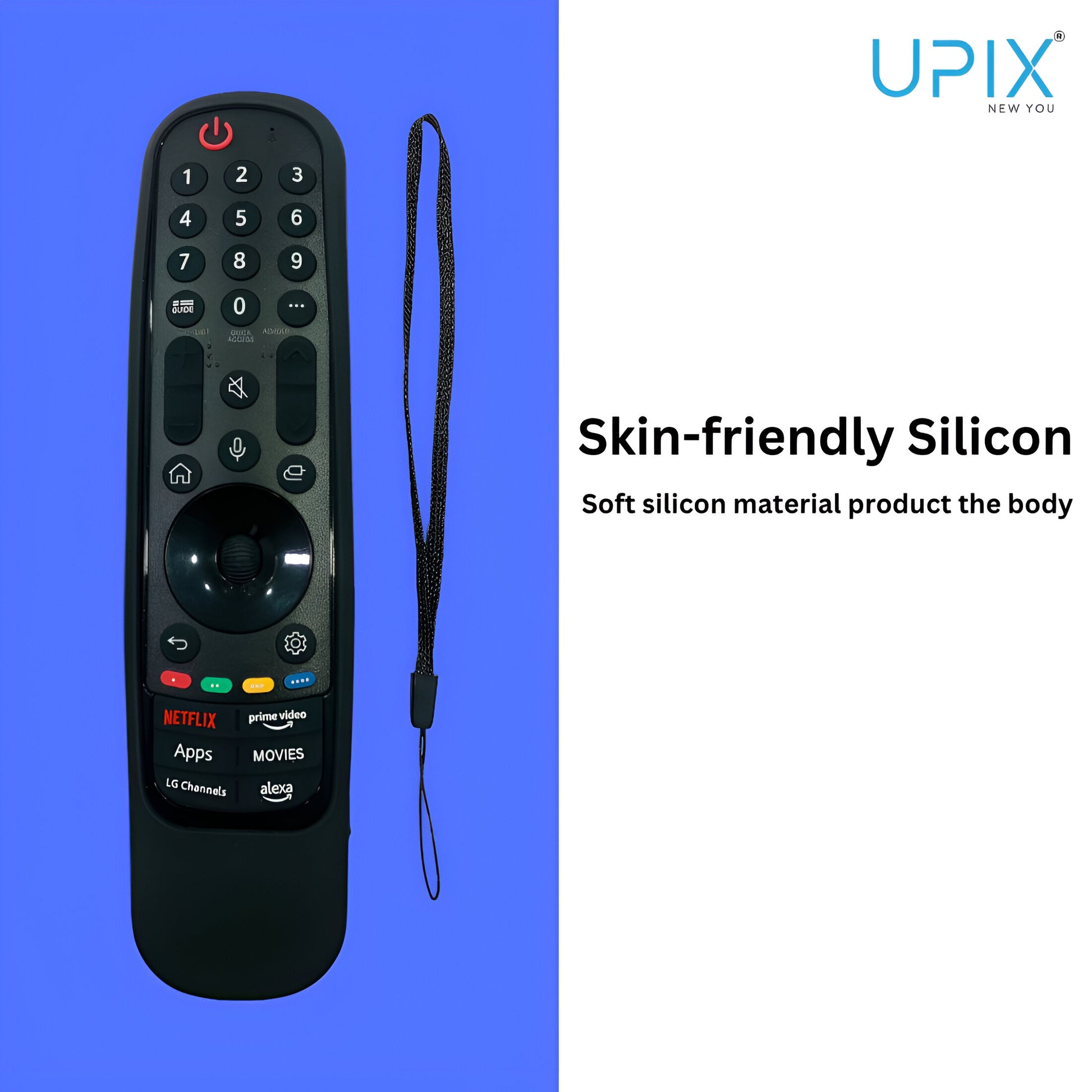 Upix Silicone TV Remote Cover Case Only for LG Magic MR22GA Smart TV LCD/LED Remote