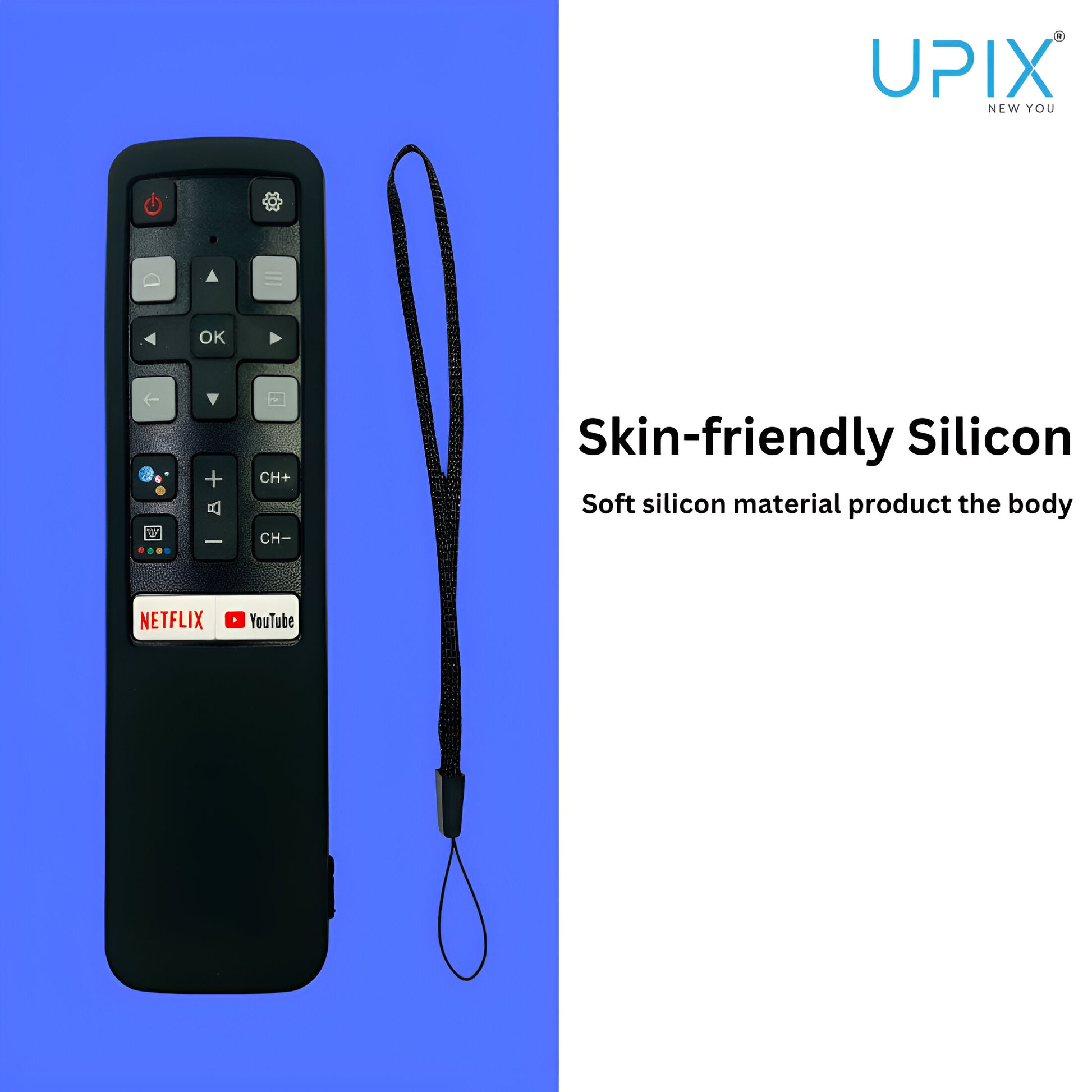 Upix Silicone TV Remote Cover Case Only for TCL Small Smart TV LCD/LED Remote