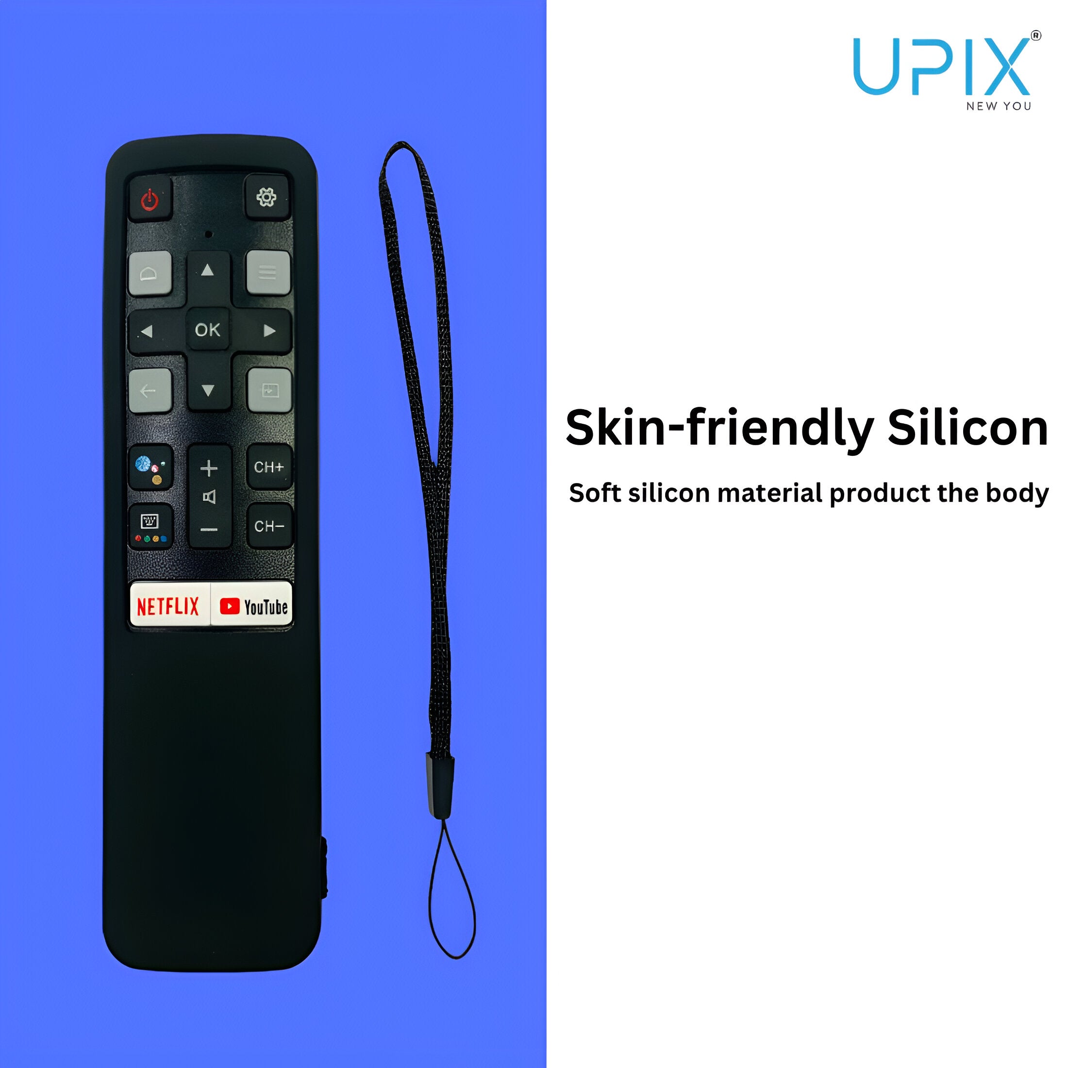 Upix Silicone TV Remote Cover Case Only for TCL Small Smart TV LCD/LED Remote