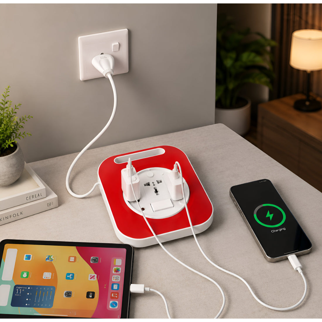 Upix Universal Flex Box 6A 220V with Universal Socket 4.3 Meter (14.5 Feet)