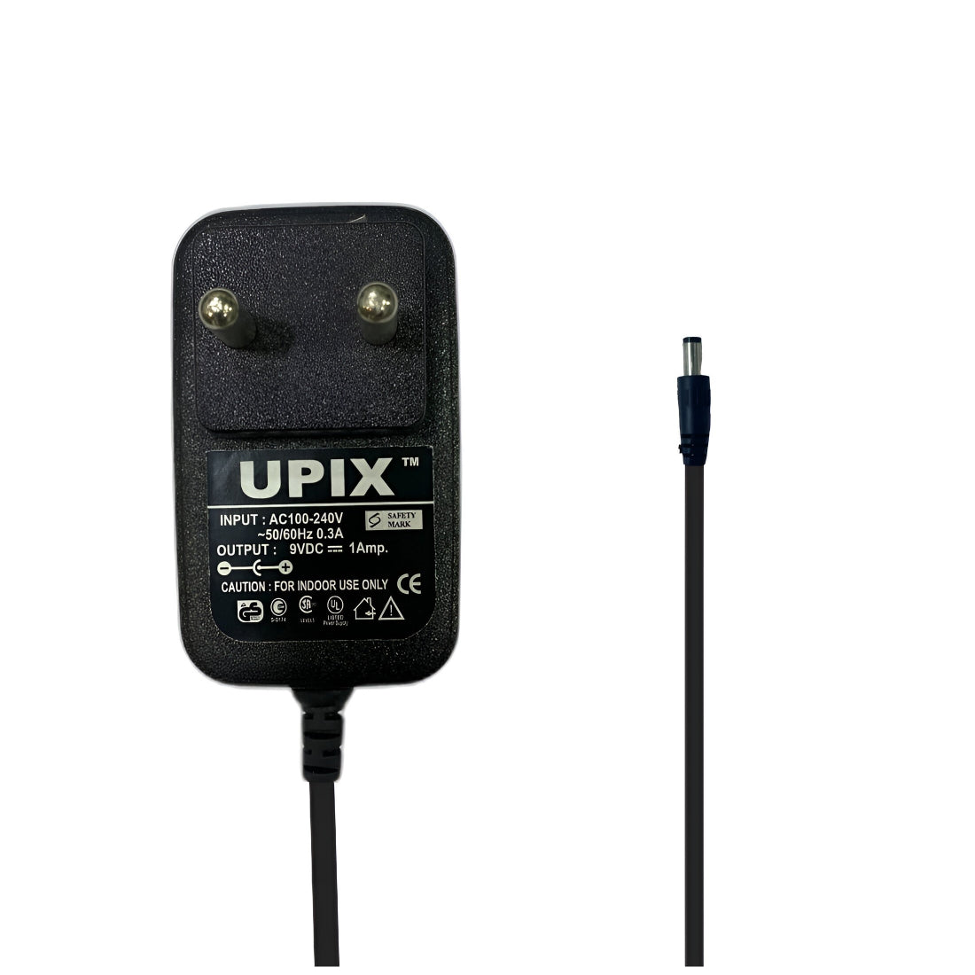 Upix 9V 1A DC Supply Power Adapter (with DC Pin)