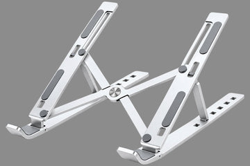 Upix 7 Angle Aluminum Laptop Stand Portable with Adjustable Height and Fully Foldable Raiser