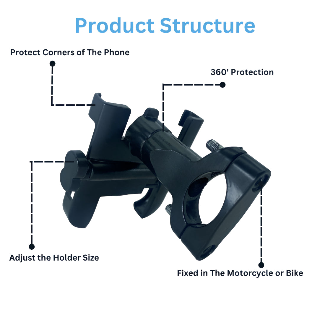 Upix Universal Bike Mount Phone Holder, Mobile Stand for Bike