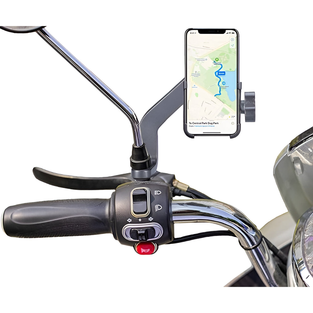 Upix Universal Bike Mount Phone Holder, Mobile Stand, Metal Body (Black)