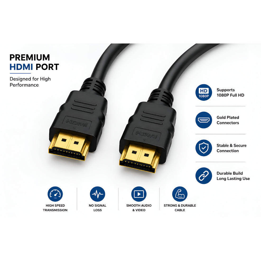 Upix HDMI Cable (Male to Male) 2.7 Meters